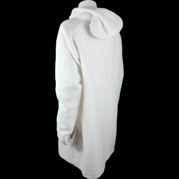 Muk Luk Teddy Bear Sherpa Lounger with Hood White Large NWT - Picture 6 of 15